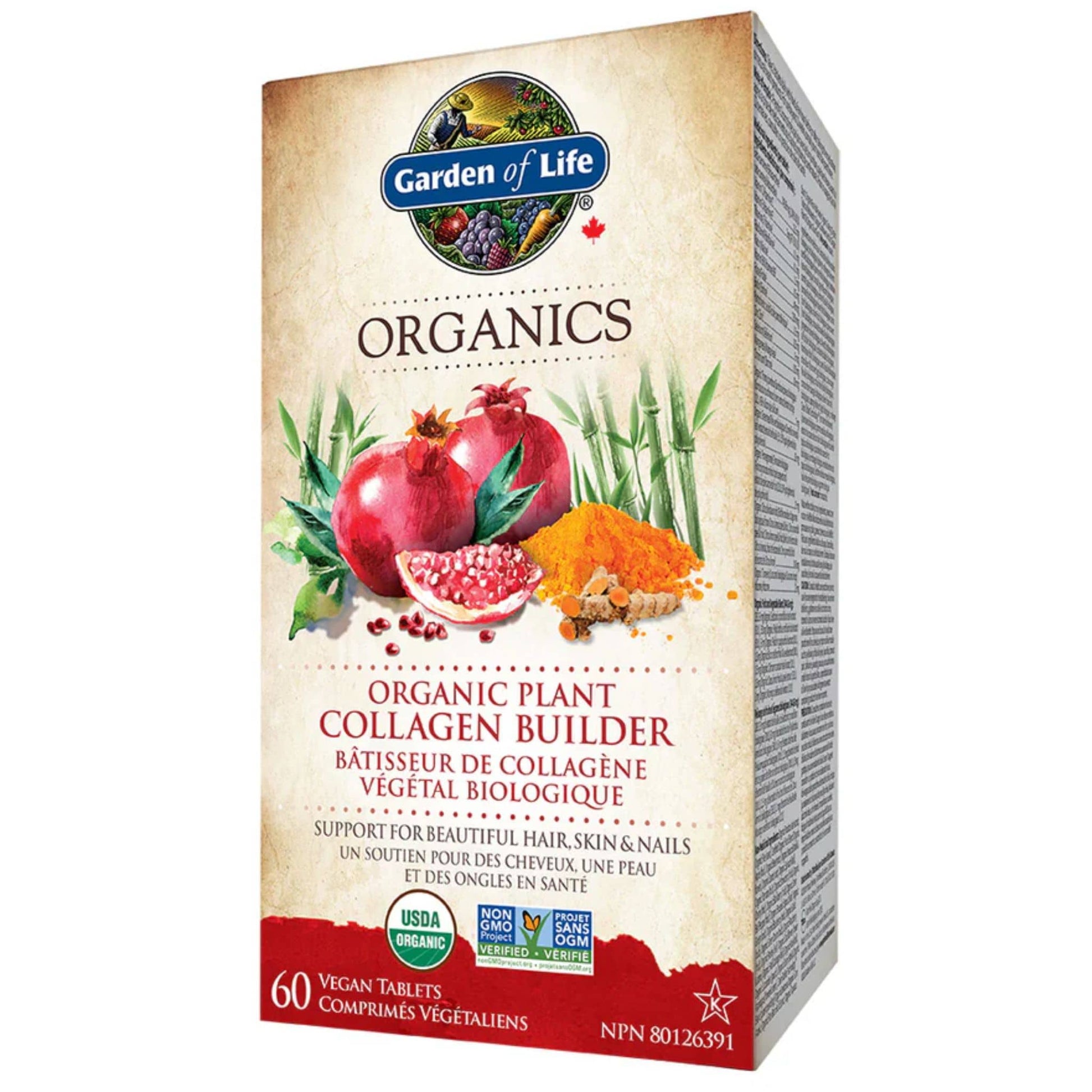 60 Vegan Tablets | Garden of Life Organics Organic Plant Collagen Builder