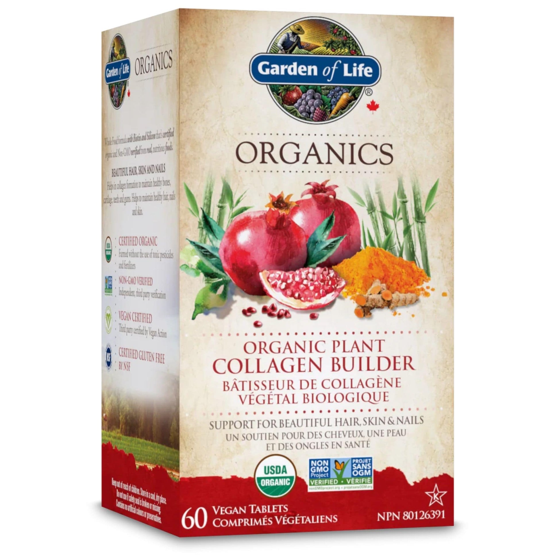 60 Vegan Tablets | Garden of Life Organics Organic Plant Collagen Builder