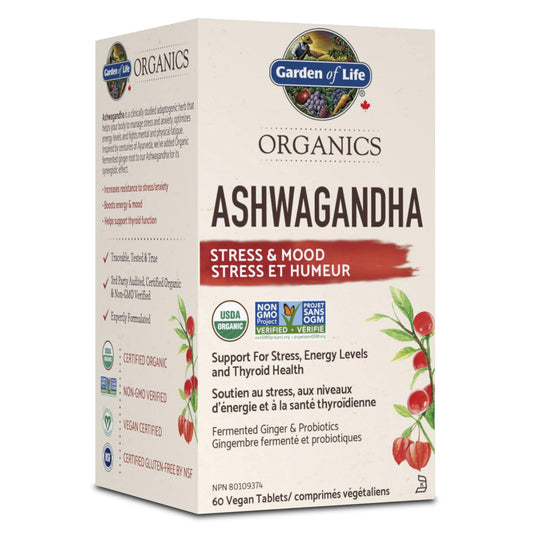 60 Vegan Tablets | Garden of Life Organics Ashwagandha