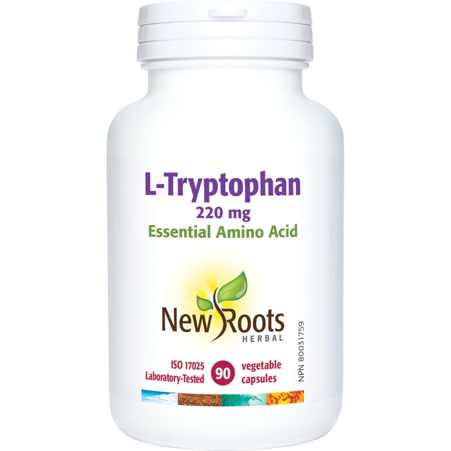 90 Vegetable Capsules | New Roots Herbal L-Tryptophan 220 MG