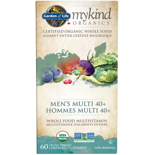 60 Tablets | Garden of Life MyKind Organics Men's Multi 40 Plus