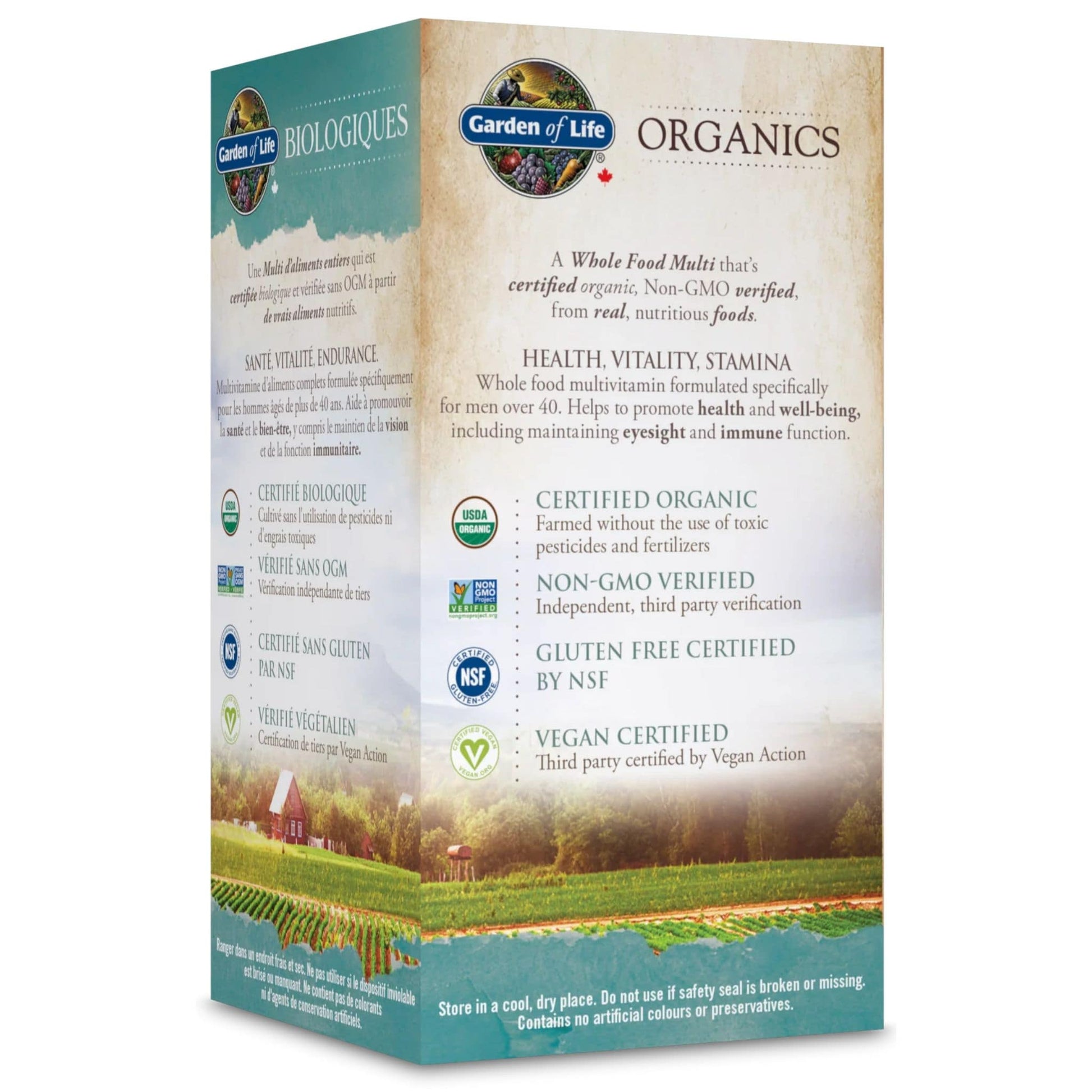 60 Vegan Tablets | Garden of Life Organics Mens Multi 40 Plus