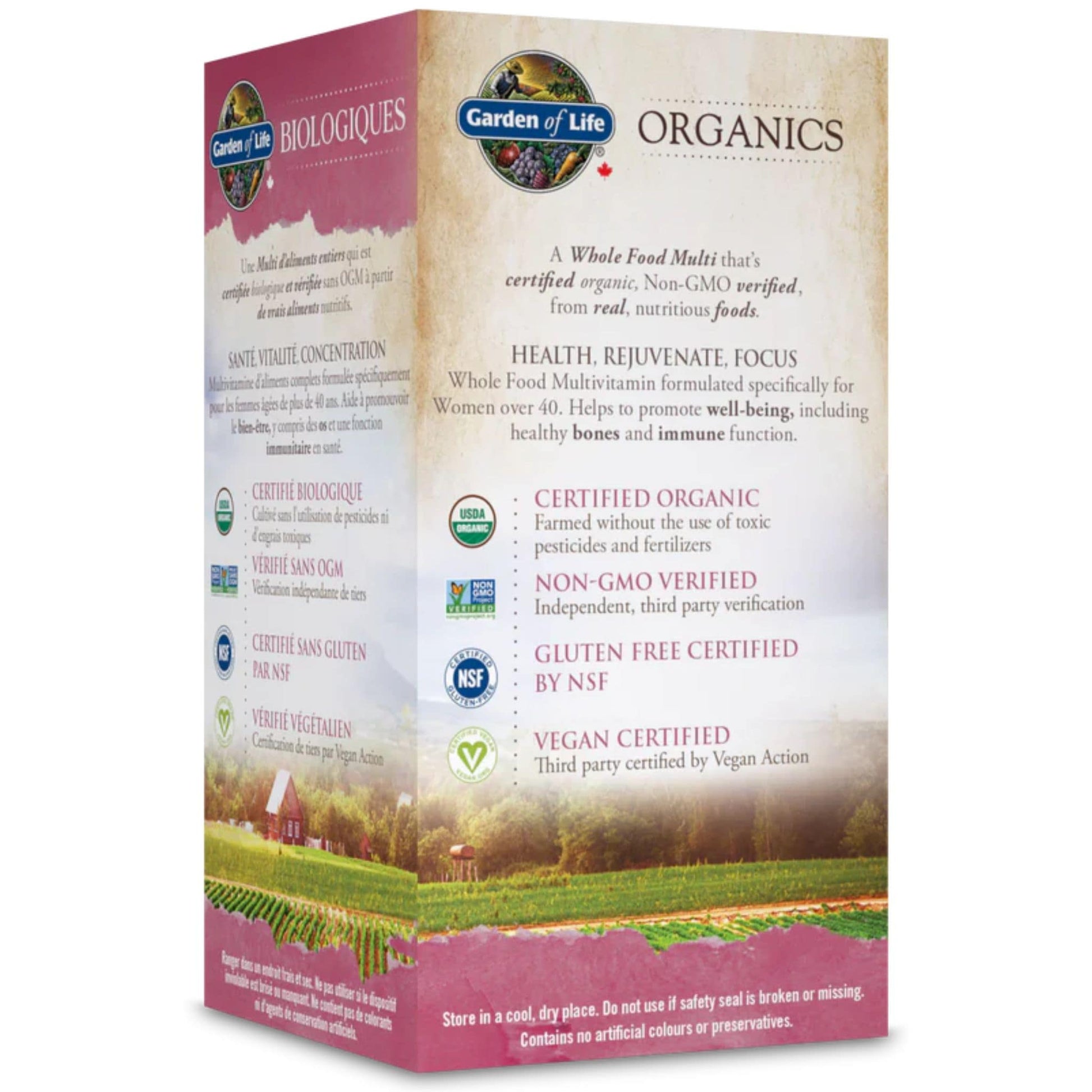 60 Vegan Tablets | Garden of Life Organics Women's Multi 40 Plus