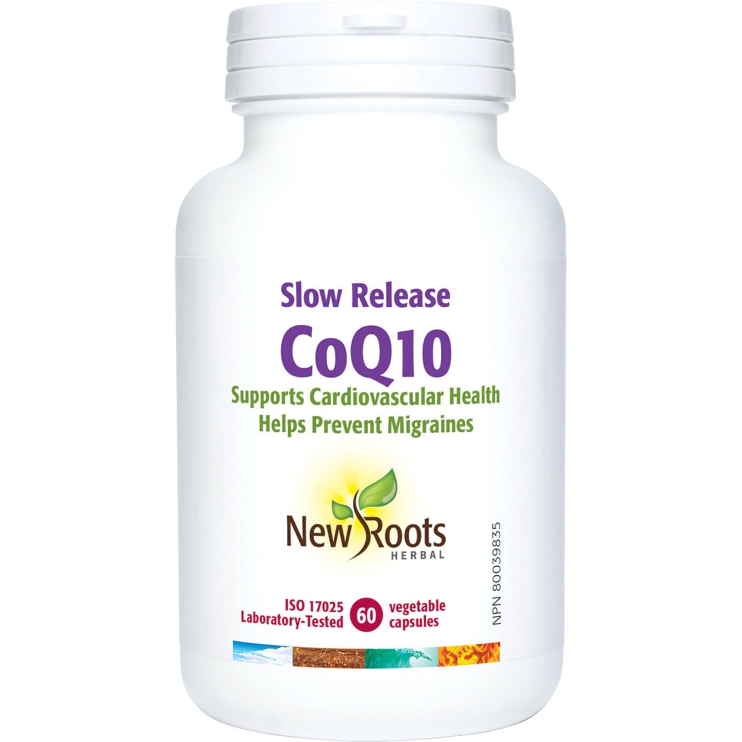 60 Vegetable Capsules | New Roots Herbal Slow Release CoQ10