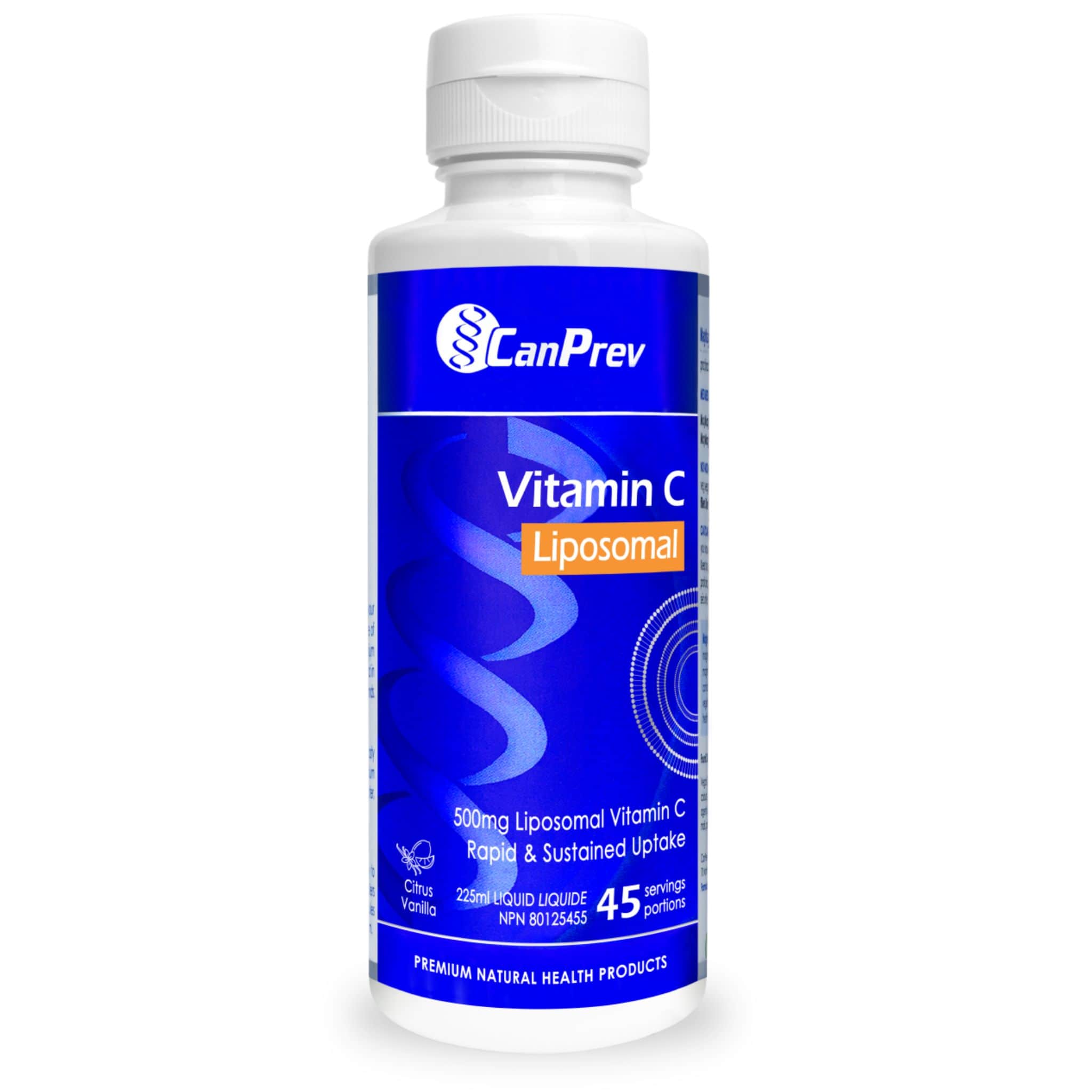 CanPrev Liposomal Vitamin C 500mg, 225ml, Citrus Vanilla