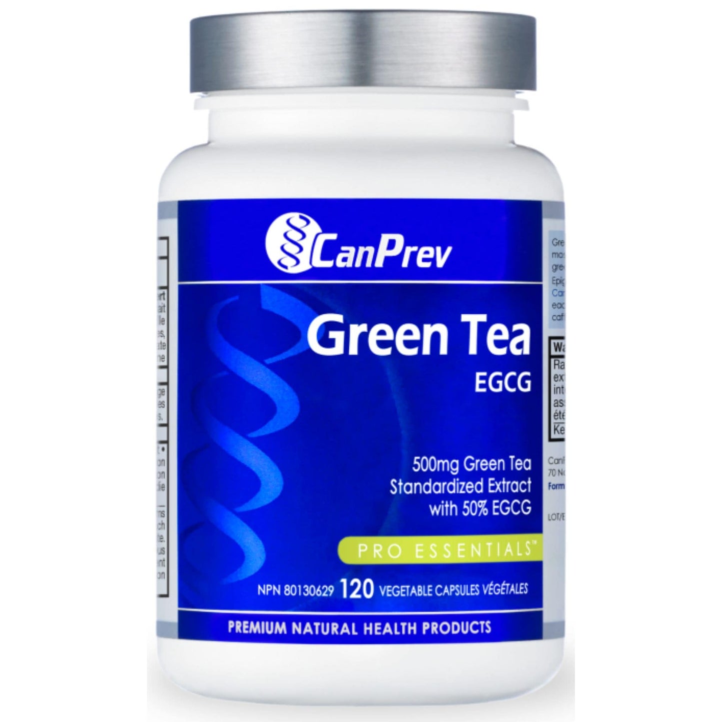 CanPrev Green Tea 500mg Standardized Extract with 50% EGCG, 120 Vegetable Capsules