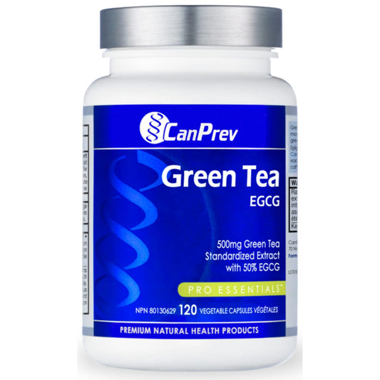 CanPrev Green Tea 500mg Standardized Extract with 50% EGCG, 120 Vegetable Capsules