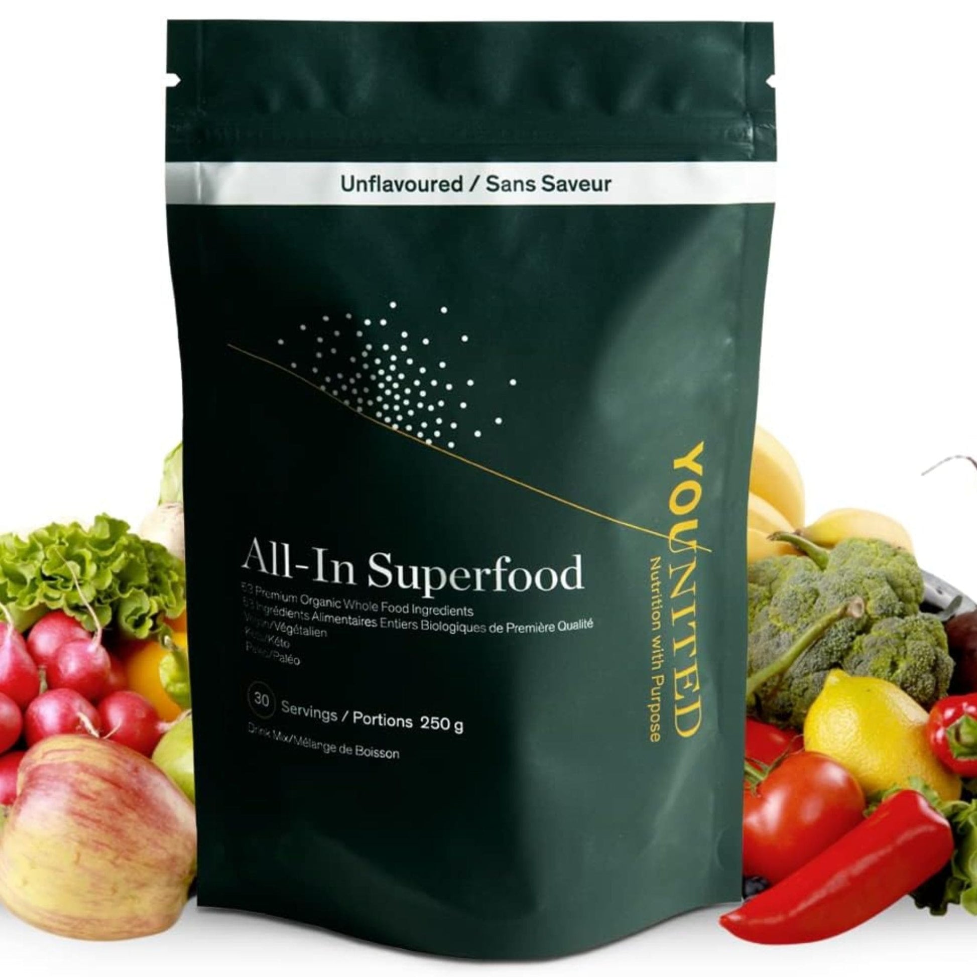 30 Servings Unflavoured | Younited All-In Superfood Powder