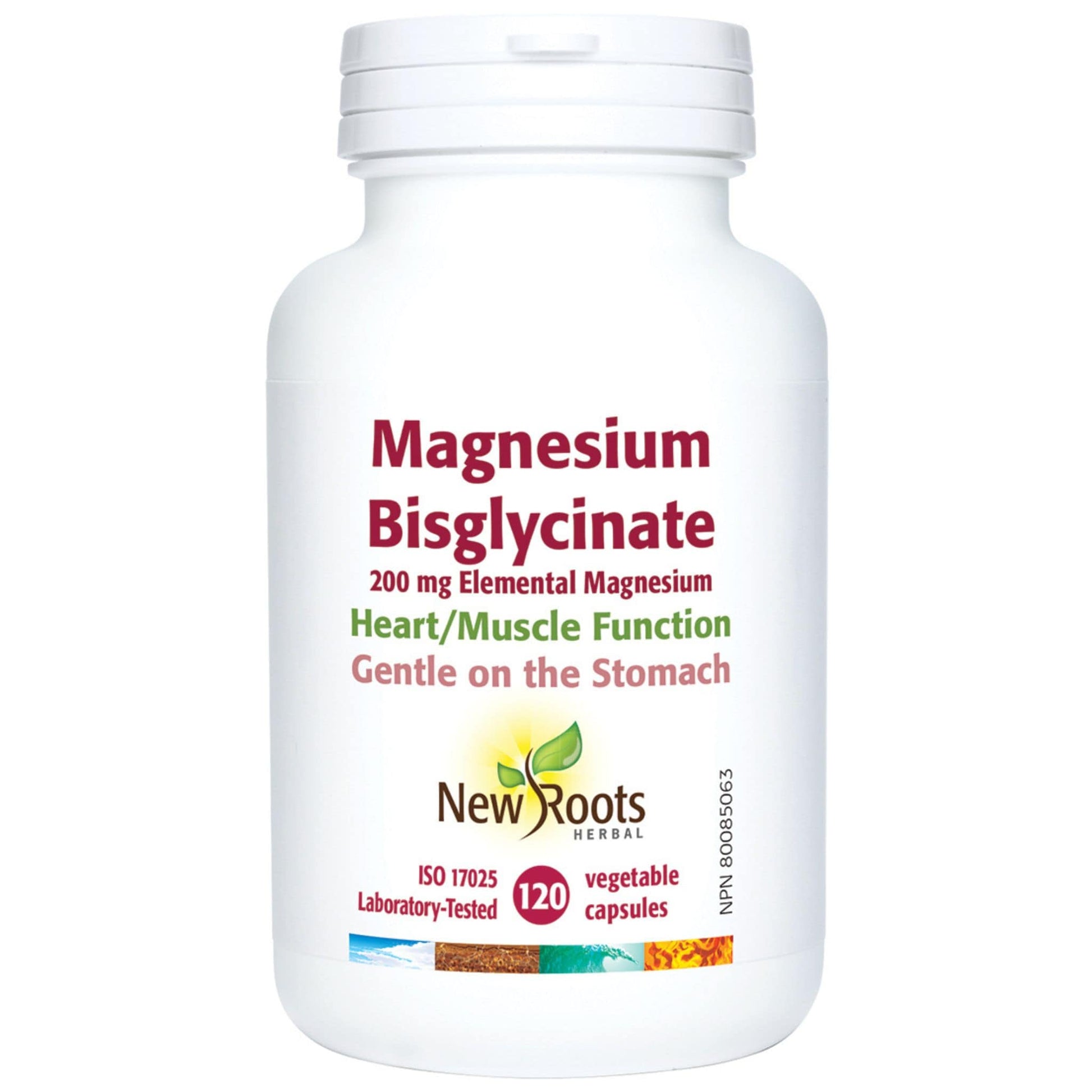 120 Vegetable Capsules | New Roots Herbal Mangesium Bisglycinate // unflavoured