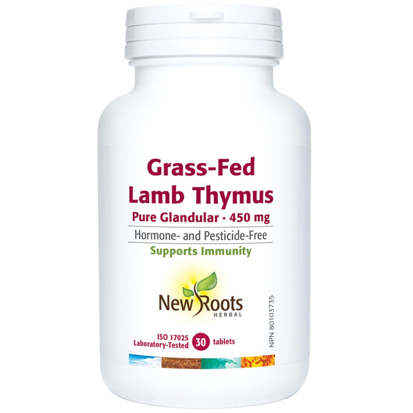 30 Tablets | New Roots Herbal Grass-Fed Lamb Thymus bottle