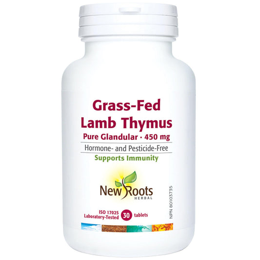 30 Tablets | New Roots Herbal Grass-Fed Lamb Thymus bottle