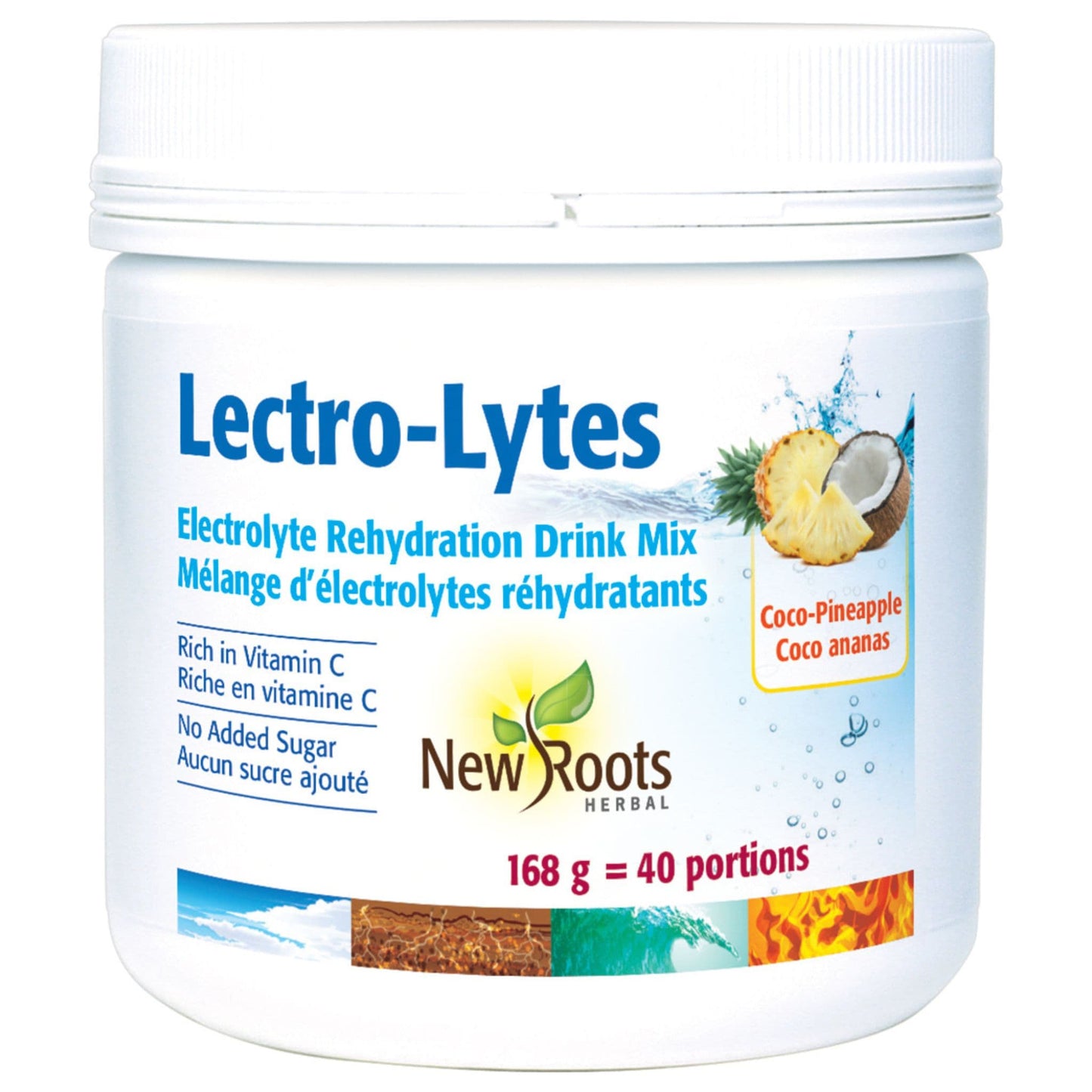 New Roots Lectro-Lytes, Electrolyte Rehydration Drink Mix, 40 Servings, 168-192g