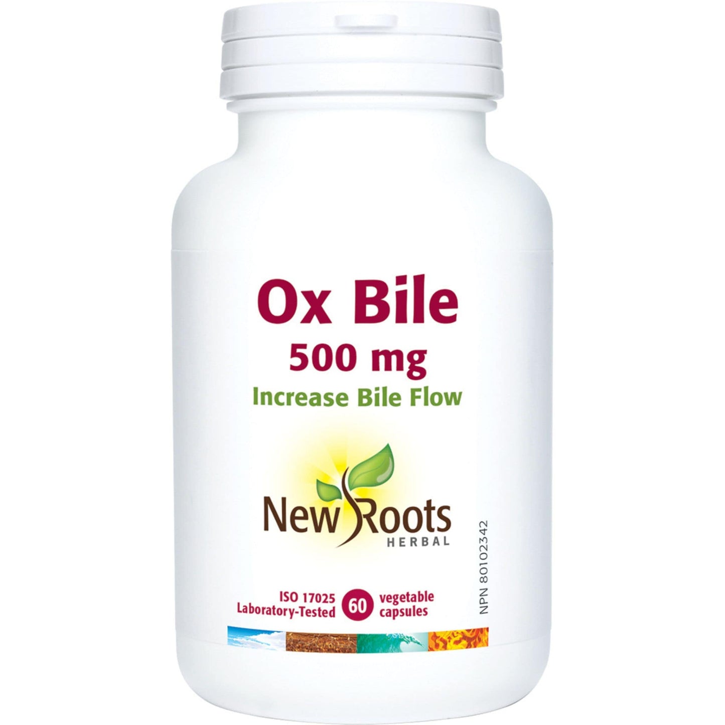 60 Vegetable Capsules | New Roots Herbal Ox Bile 500mg