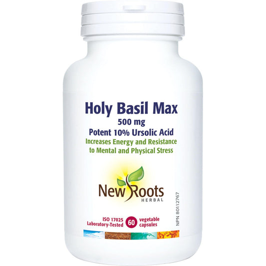 60 Vegetable Capsules | New Roots Herbal Holy Basil Max 500mg