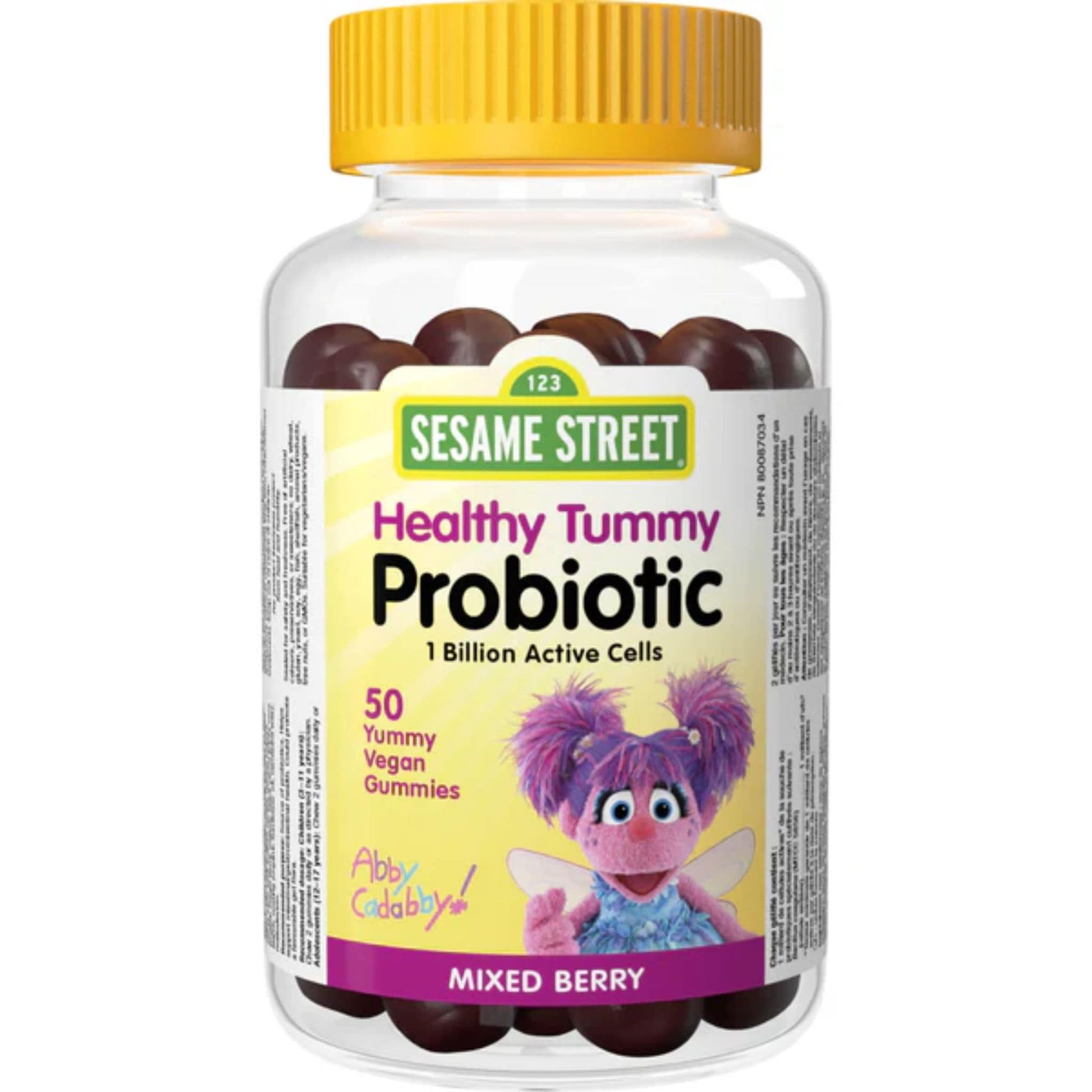 Mixed Berry 90 Gummies | Webber Naturals Sesame Street Healthy Tummy Probiotic 1 Billion Active Cells // mixed berry flavour