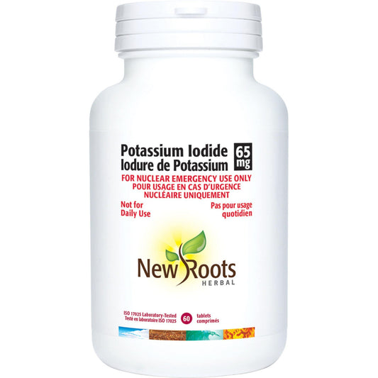 60 Tablets | New Roots Herbal Potassium Iodide 65mg Extra Strength