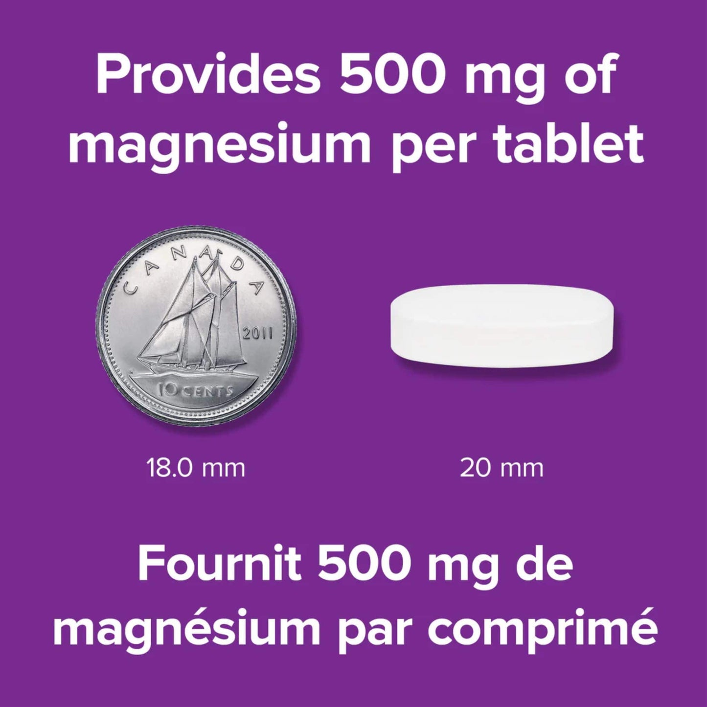 60 Tablets | Webber Naturals Magnesium 500mg Enhanced Absorption // Infographic