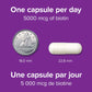 60 Vegetarian Capsules | Webber Naturals Biotin 5000mcg // Infographic