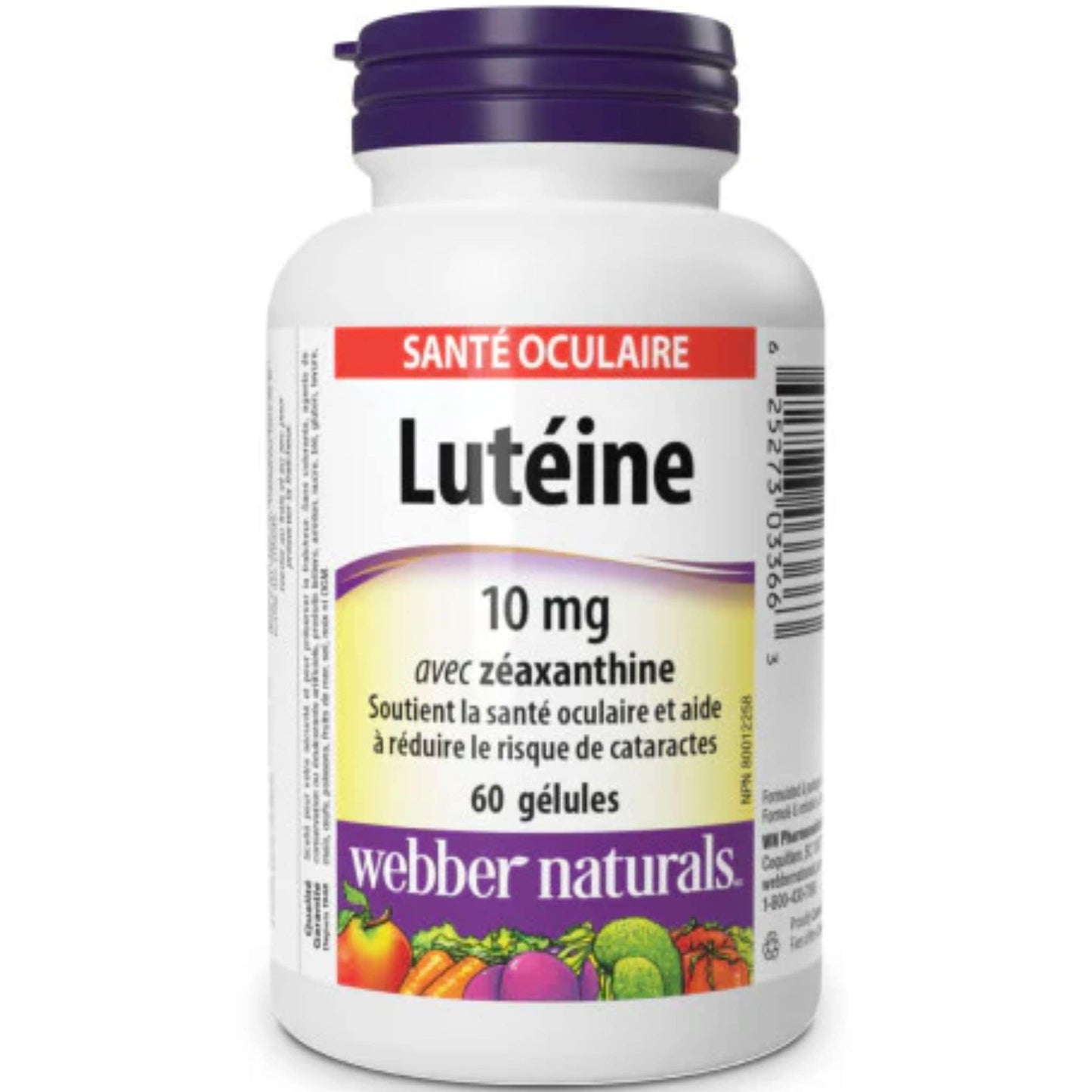 60 Softgels | Webber Naturals Lutein 10mg with Zeaxanthin // French Bottle