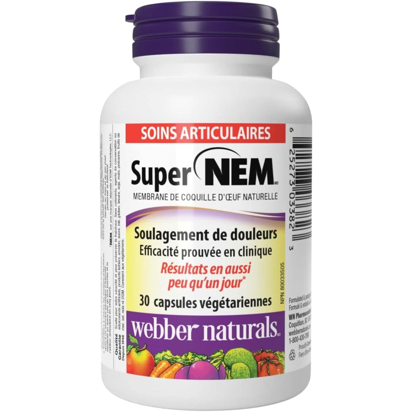 30 Vegetable Capsules | Webber Naturals Super NEM