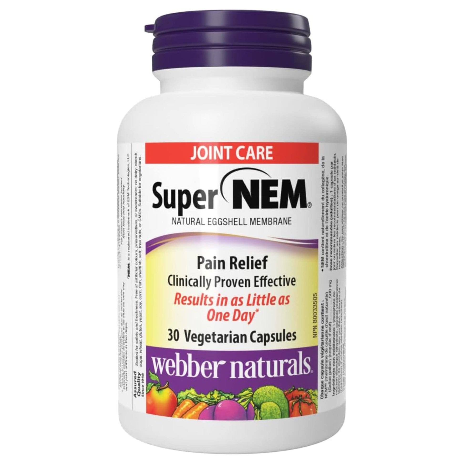 30 Vegetable Capsules | Webber Naturals Super NEM