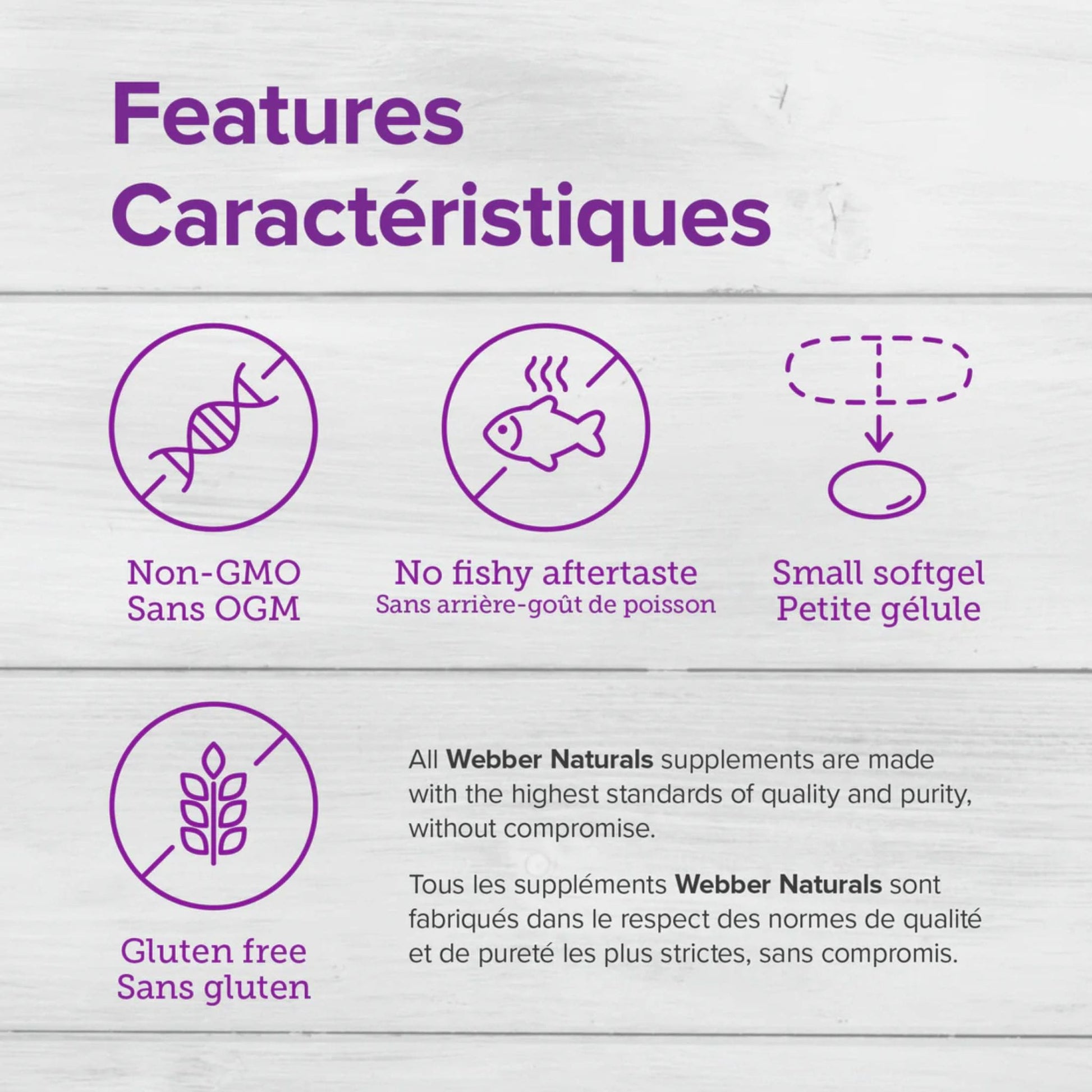 220 Clear Enteric Softgels | Webber Naturals Easy Swallow Mini Omega-3 EPA/DHA 300mg // Infographic