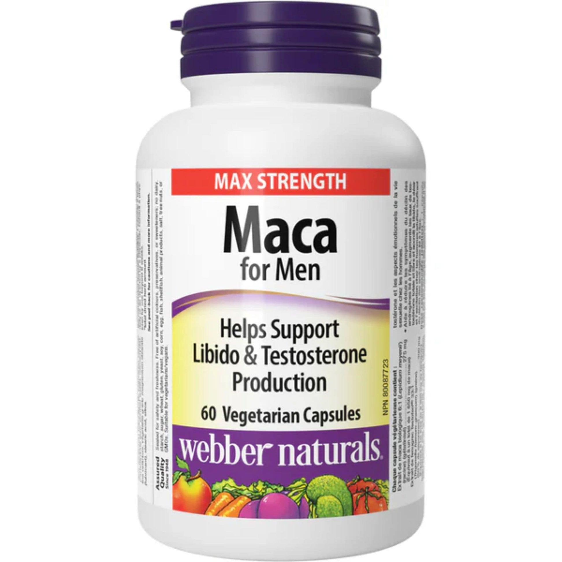 60 Vegetarain Capsules | Webber Naturals Maca For Men