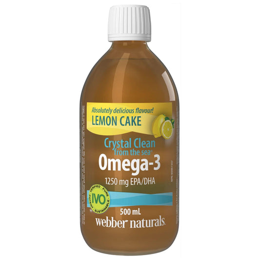 Webber Naturals Crystal Clean from the Sea, Liquid Omega-3 1250mg EPA and DHA, 500ml