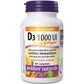 Natural Orange 180 Chewable Tablets | Webber Naturals Chewable Vitamin D3 1000IU // French Bottle