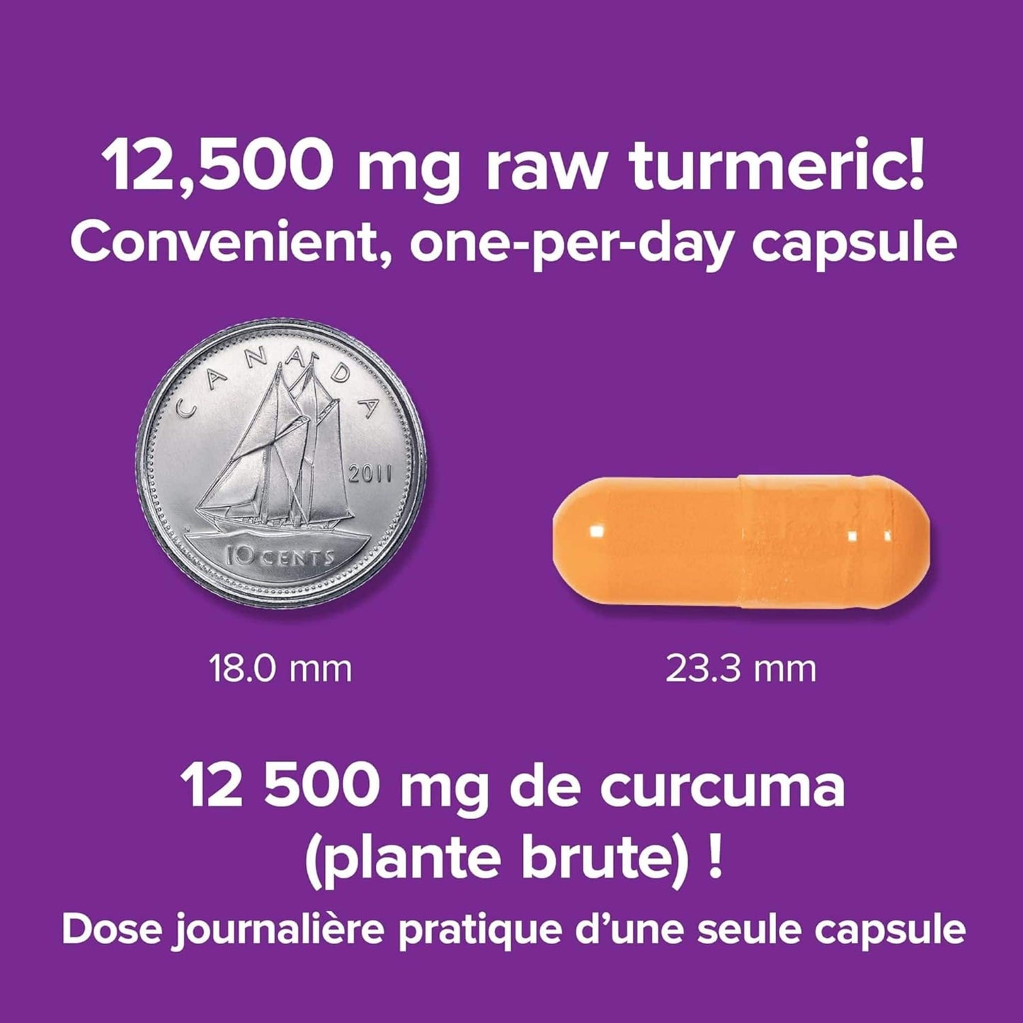 60 Capsules | Webber Naturals Turmeric Curcumin Extra Strength 12,500mg (Raw Herb) // Infographic