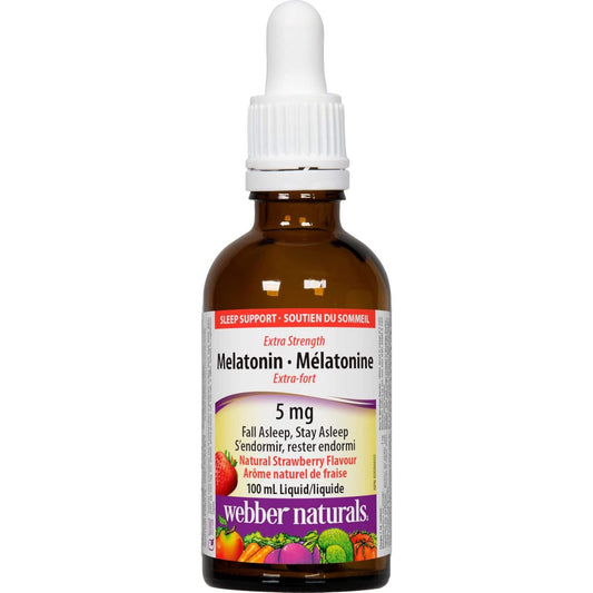 Natural Strawberry 100ml | Webber Naturals Melatonin 5mg Extra Strength // natural strawberry flavour