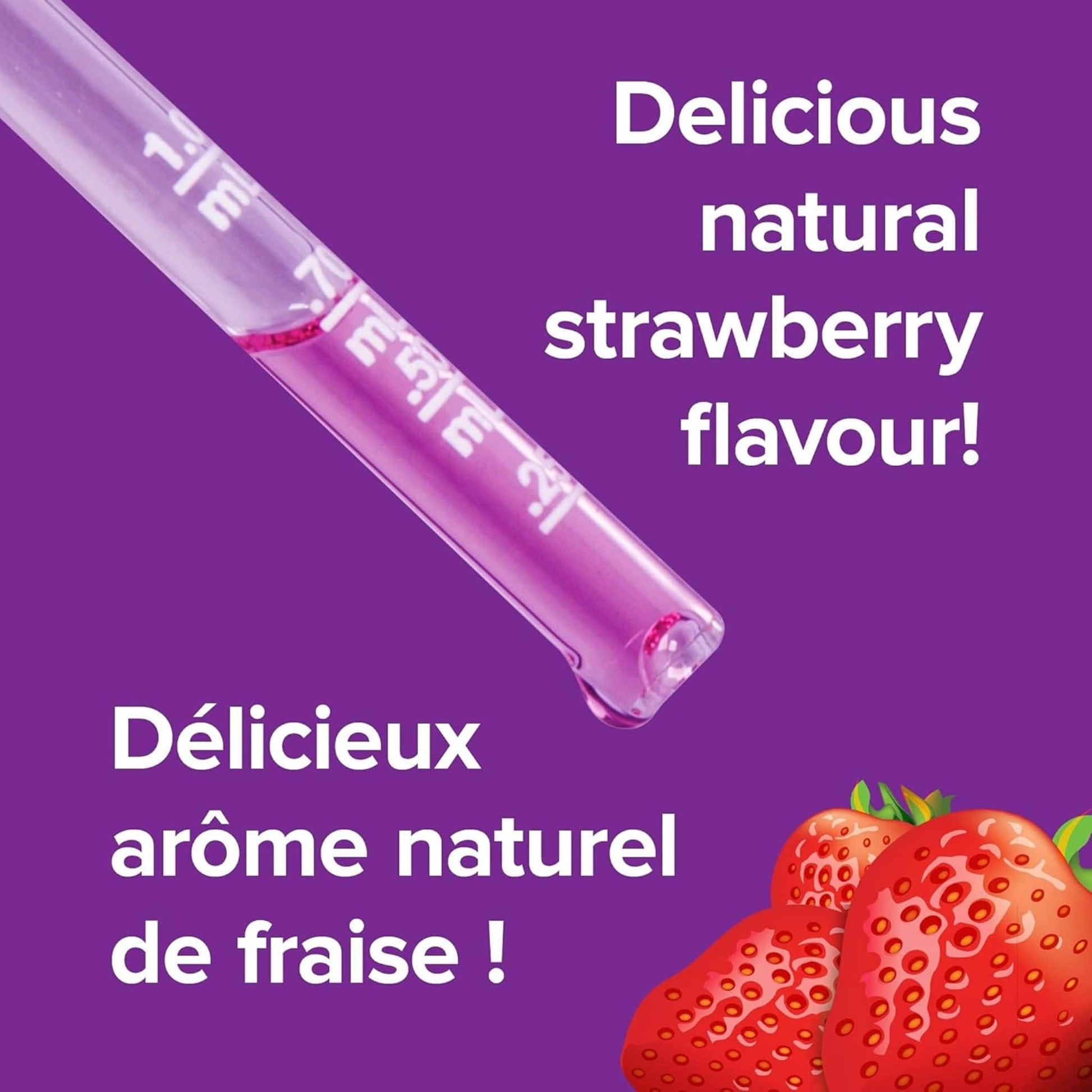 Natural Strawberry 100ml | Webber Naturals Melatonin 5mg Extra Strength // natural strawberry flavour // Serving Size