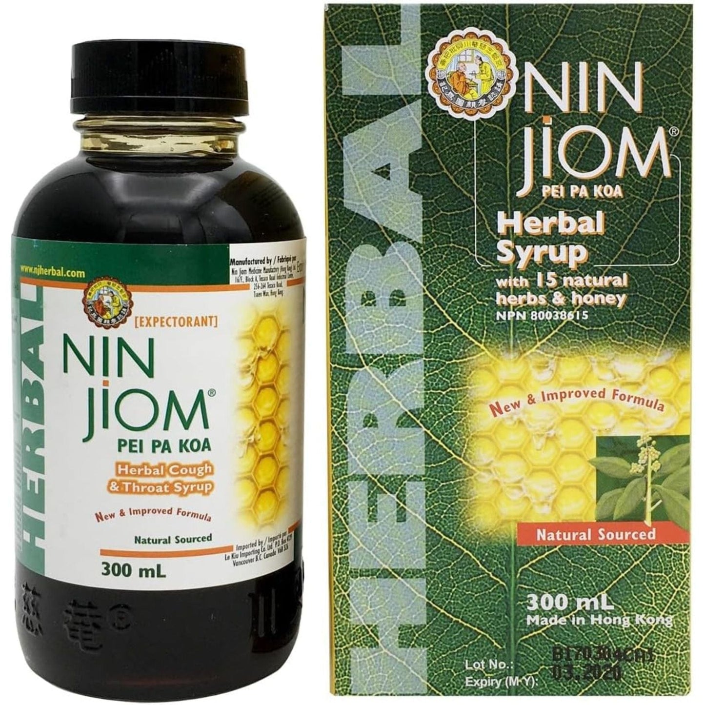 300ml | Nin Jiom Herbal Cough and Throat Syrup