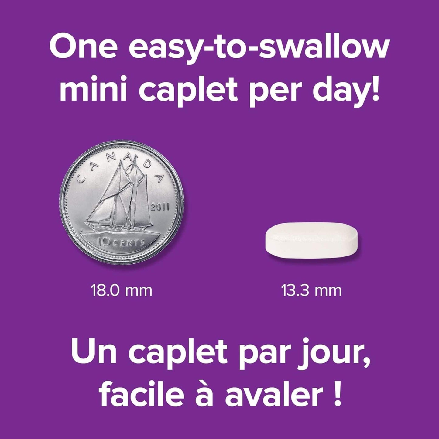 40 Easy Swallow Mini Caplets | Webber Naturals Advanced Collagen + Hyaluronic Acid and Boron // Size