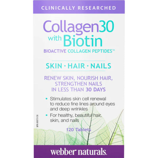 120 Tablets | Webber Naturals Collagen 30 with Biotin 