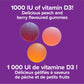 Mixed Berry Peach 90 Gummies | Webber Naturals Vitamin D3 1000 IU Gummies // mixed berry peach flavour // Infographic