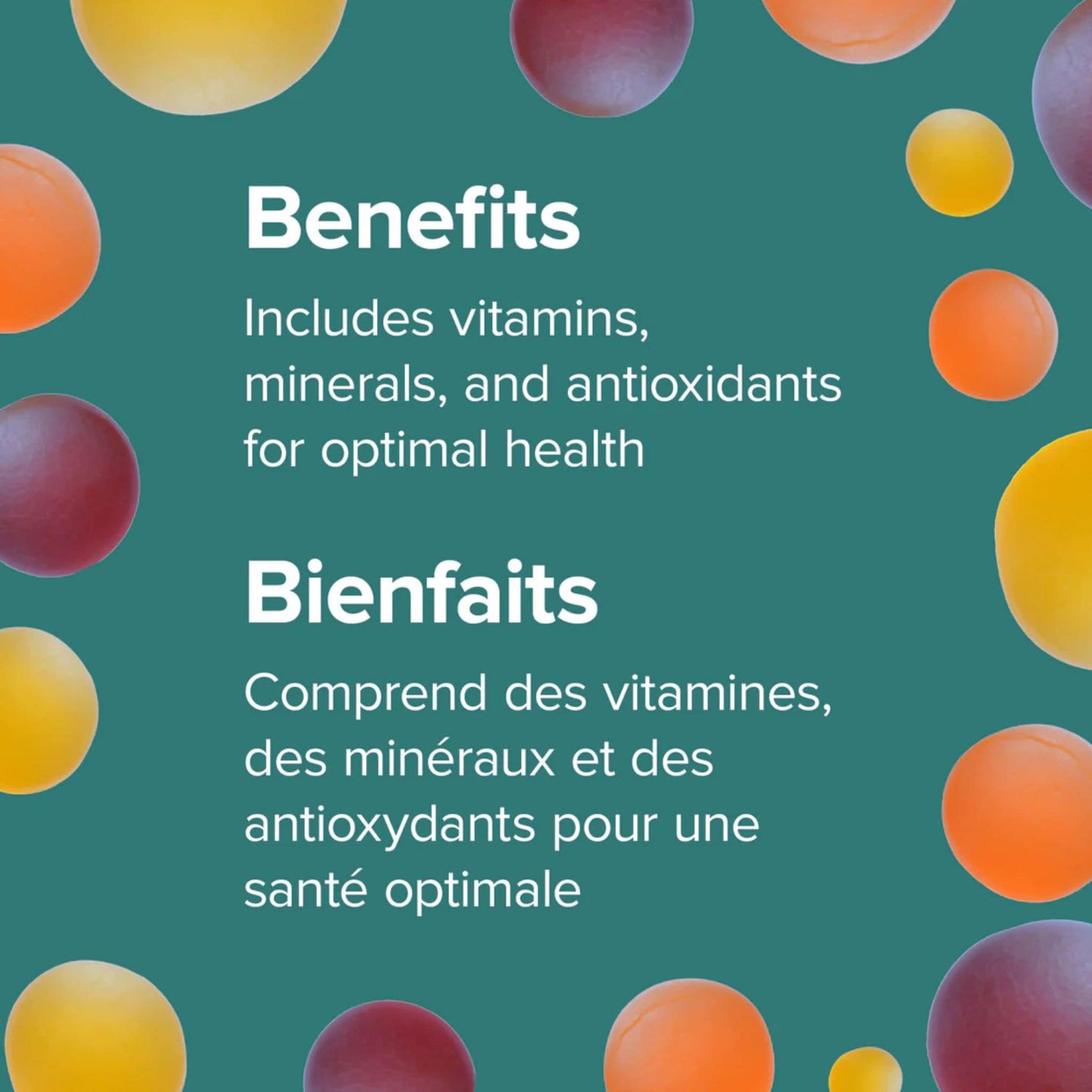 Orange, Raspberry, Lemon 90 Gummies | Webber Naturals Gummies Multivitamin for Adult // Infographic