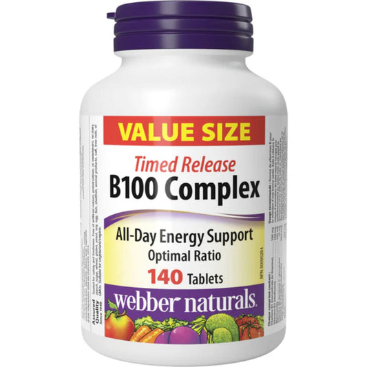 140 Tablets | Webber Naturals B100 Complex Timed Release