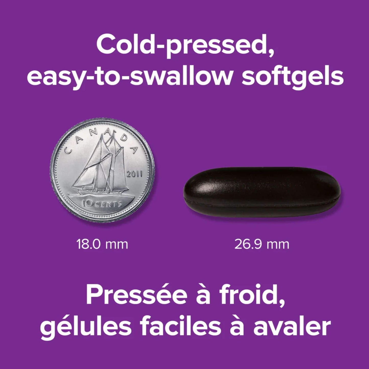 210 Softgels | Webber Naturals Organic Flaxseed Oil 1000mg Cold-Pressed // Infographic