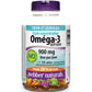 120 Clear Enteric Softgels | Webber Naturals Omega-3 EPA/DHA 900mg Triple Strength // French Bottle