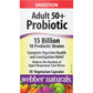 30 Vegetarian Capsules | Webber Naturals Adult 50+ Probiotic 15 Billion, 10 Probiotic Strains