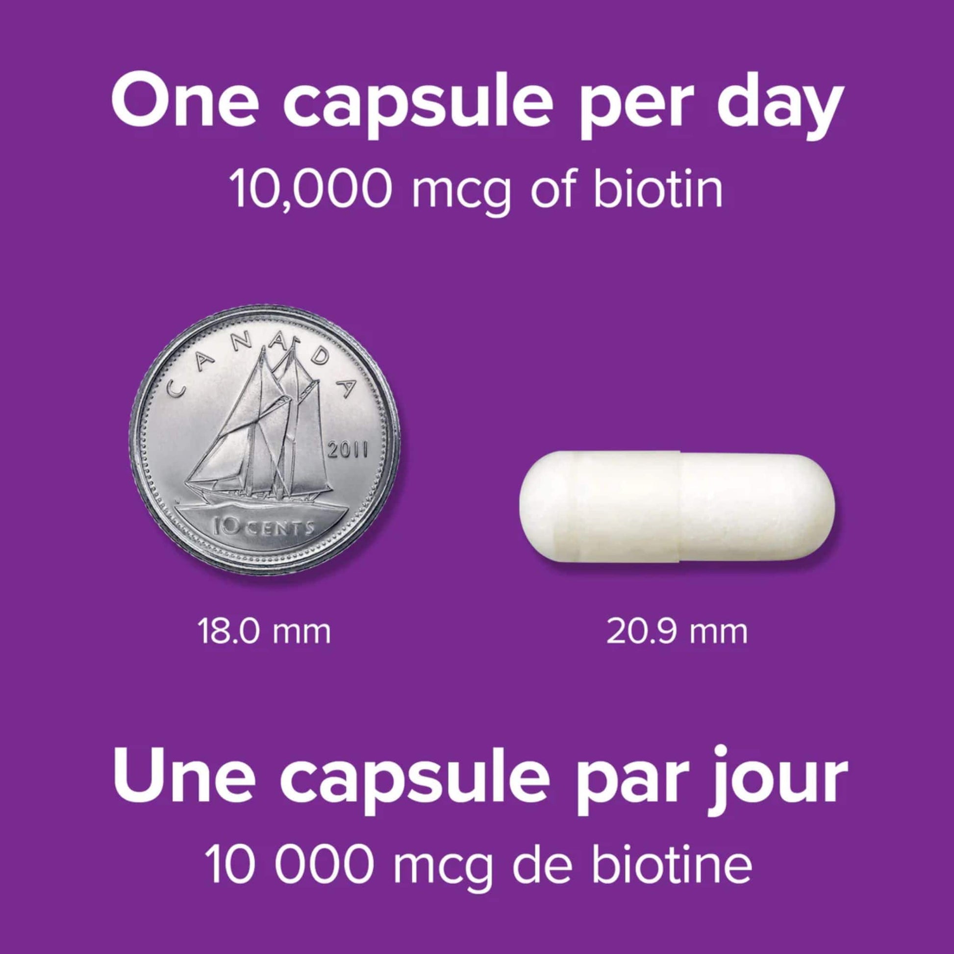 120 Vegetarian Capsules | Webber Naturals Biotin Extra Strength 10,000mcg // Infographic