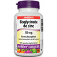 140 Vegetarian Capsules | Webber Naturals Zinc Bisglycinate 50mg High Absorption // French Bottle