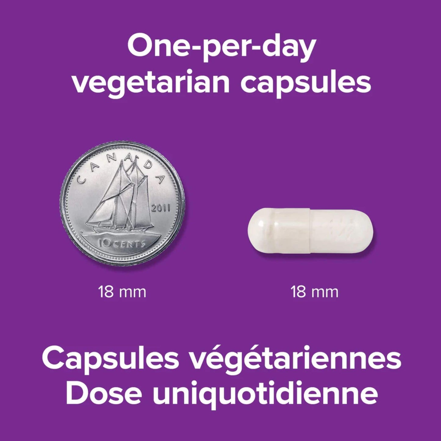 140 Vegetarian Capsules | Webber Naturals Zinc Bisglycinate 50mg High Absorption // Size Comparison