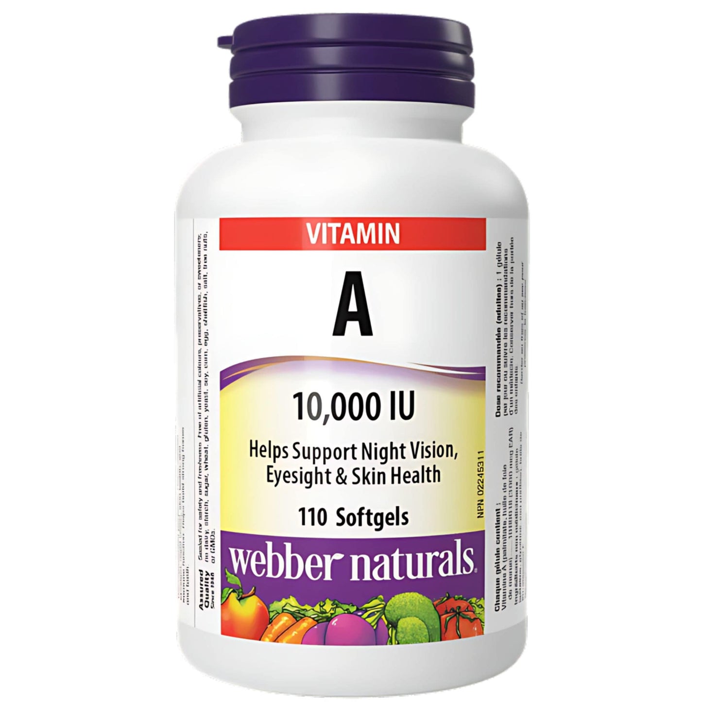 110 Softgels | Webber Naturals Vitamin A