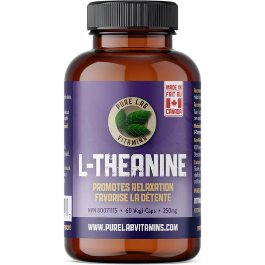 60 Vegetable Capsules | Pure Lab Vitamins L-Theanine 250mg