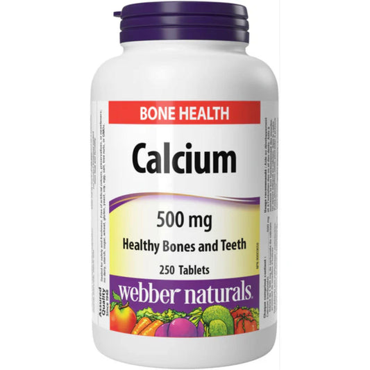 250 Tablets | Webber Naturals Calcium 500mg