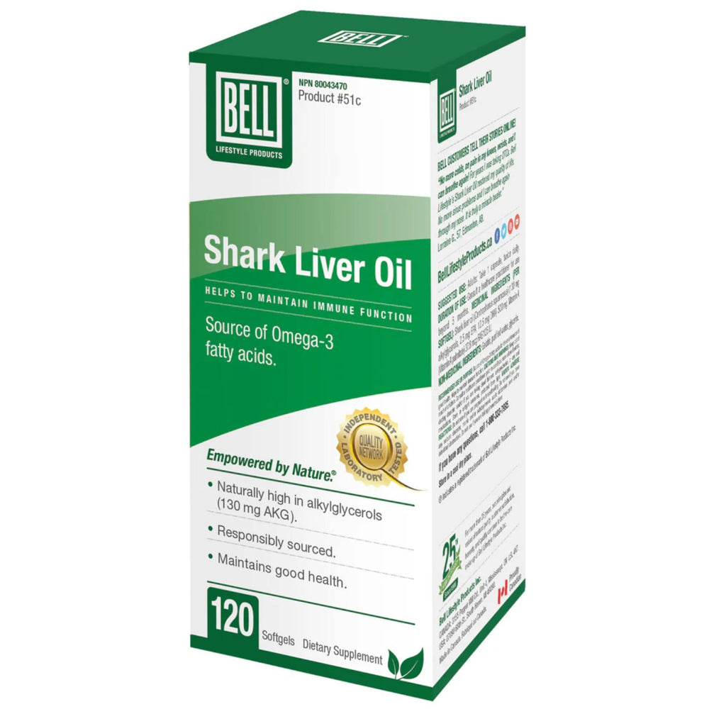 Bell Shark Liver Oil 500mg #51, 120 Softgels