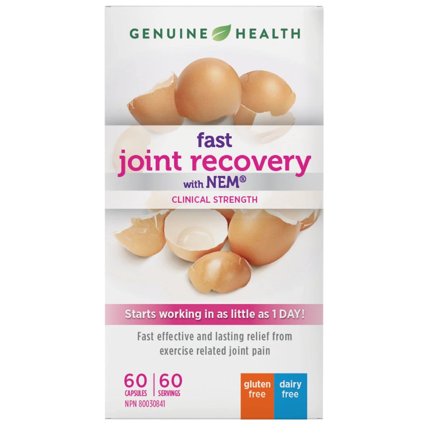 60 Capsules | Genuine Health Fast Recovery with NEM