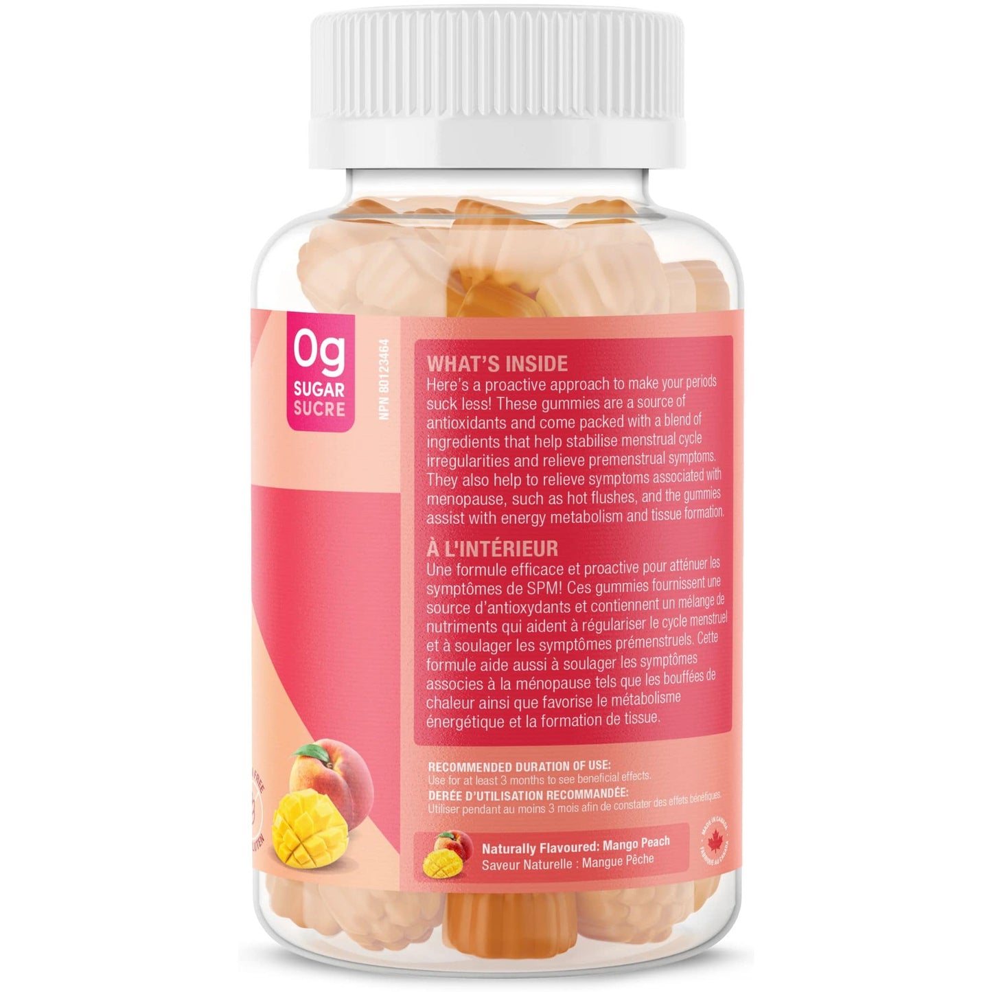 SUKU Vitamins Peace Out PMS Gummies, Help Stabilize Menstrual Cycles and Relieve Premenstrual Symptoms, 60 Vegan Gummies